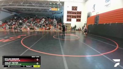 110-114 lbs Round 1 - Dylan DeBoer, Powell Wrestling Club vs Hailey Meyer, Worland Wrestling Club