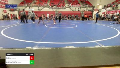 80 lbs Rr Rnd 1 - Baze Fox, Cowboy Wrestling Club vs GRADYN KUKOVICH, Apache Youth Wrestling