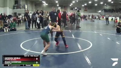 72 lbs Cons. Semi - Isaiah Hasseman, Dakota WC vs Jackson Weible, Algonac Mat Rats