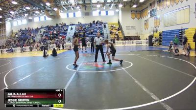 97 lbs Cons. Round 2 - Jalia Allah, PSL Rams Wrestling Club vs Jessie Griffin, Florida Scorpions Wrestling Cl