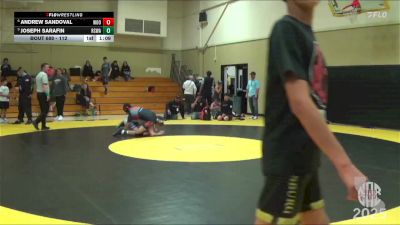 112 lbs Quarterfinal - Joseph Sarafin, Red Star Wrestling Academy vs Andrew Sandoval, Woodlake