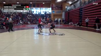 149 lbs Cons. Round 2 - Kasen Hansen, North Iowa Area Community College vs Gaven Vollintine, Blackburn