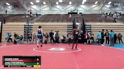 150 lbs Cons. Round 4 - Amaree Davis, Warren Wrestling Academy vs Owen Porterfield, Contenders Wrestling Acadamy