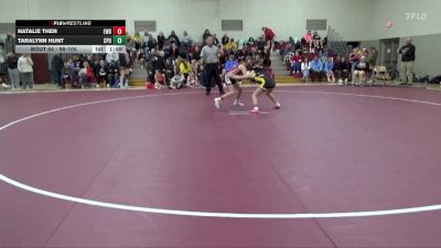 98-100 lbs 1st Place Match - Taralynn Hunt, Center Point-Urbana Girls vs Natalie Then, Western Dubuque Girls