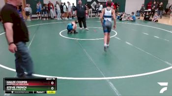 100 lbs Quarterfinal - Hailee Cooper, Riverton USA Wrestling vs Stevie French, Cody Wrestling Club