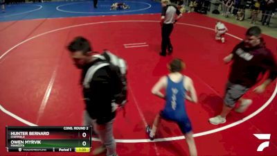 100 lbs Cons. Round 2 - Hunter Bernard, Chatfield vs Owen Myrvik, Minneota