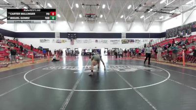 Boys 217 lbs Cons. Round 2 - Carter Mallinger, Pleasant Valley Boys vs Miguel Gomez, Paradise Boys