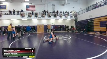 91 lbs Semifinal - Parker Nelson, Shoshoni Junior High School vs Brayson Bilodeau, Worland Middle School