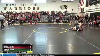 152 lbs Quarterfinal - Titus Evans, Nashua-Plainfield vs Marco Avila, Riceville
