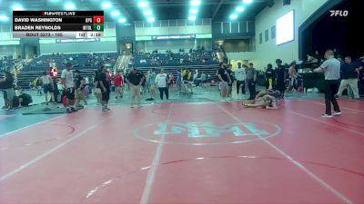 165 lbs Cons. Round 2 - Braden Reynolds, Mt. Olive vs David Washington, Brewton-Parker (GA)