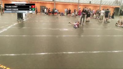 50/60 Round 5 - Brody Purvis, White Knoll Youth Wrestling vs Clara Corey, Carolina Reapers