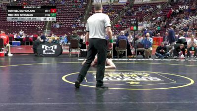 189 lbs First Round - Terrell McFarland, Pottsville Area vs Michael Spielman, Strath Haven
