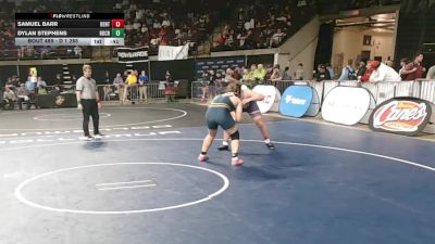D 1 285 lbs Cons. Round 2 - Samuel Barr, Benton vs Dylan Stephens, Holy Cross