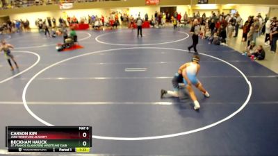 117 lbs Quarterfinal - Beckham Hauck, St. Francis Gladiators Wrestling Club vs Carson Kim, JARO Wrestling Academy