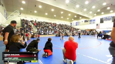 43 lbs Quarterfinal - Kekoa Sheldahl, MTC vs Santino Lopez, Total Kaos Wrestling Club