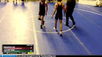 138 lbs Cons. Round 4 - Hunter Wise, Temecula Valley High School Wrestling vs Brandon Lee, Vacaville High School Wrestling