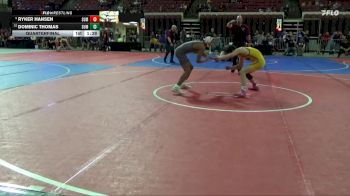 144 lbs Quarterfinal - Dominic Thomas, Magic City Wrestling Club vs Ryker Hansen, Cheyenne East