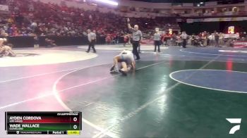 5A 139 lbs Quarterfinal - Ayden Cordova, Los Lunas vs Wade Wallace, Cleveland