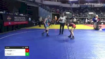 113 lbs Final - Angelina Vargas, Greater Heights Wrestling vs Irelan Powell, Ark