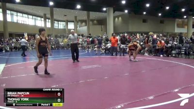 150 lbs Round 2 Champ & Wb (32 Team) - Thomas York, TNAAU vs Brian Papcun, MF Dynasty