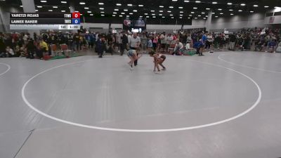 85 lbs Cons. Sub-quarters - Lainee Baker, Team Nazar Training Center vs Yaretzi Rojas, Team Tulsa Wrestling Club