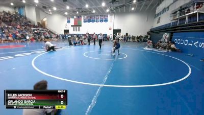 80 lbs Cons. Round 2 - Orlando Garcia, Douglas Middle School vs Miles Jackson, Centennial Middle School