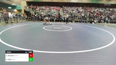 120 lbs Round Of 64 - Steve Romero, Toppenish vs Gavin Ball, Riverton