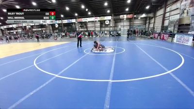 126 lbs Cons. Round 5 - Will Merkel, Miles City Wrestling Club vs Riley Trout, Custer