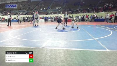 84 lbs Consi Of 16 #2 - Carson Low, Mustang Middle School vs Zander Huff, Duncan Middle School