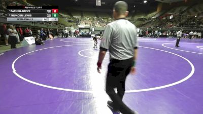 128 lbs Semifinal - Zach Klarcyk, Porterville vs Thunder Lewis, Clovis