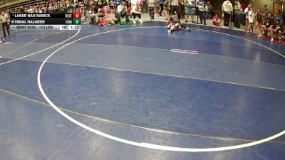 110 lbs Semis - Laker Nau Rarick, Westlake vs Kyndal Halgren, Iron County Wrestling Academy