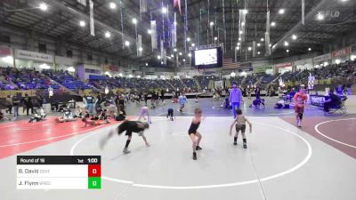 52 lbs Round Of 16 - Bryer Davis, Dove Creek vs Joseph Flynn, Wrecking Crew