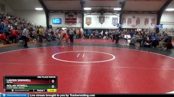 132 lbs 3rd Place Match - Nolan Howell, Clear Creek-Amana vs Lawsin Sinnwell, Solon