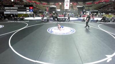 62 lbs Quarters - Gisele Espinosa, Yucaipa Thunder Wrestling Club vs Jolie Schlaht, Monster Garage Wrestling