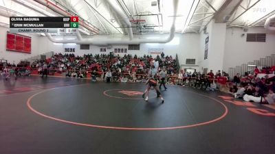 100 lbs Champ. Round 2 - Erin McMullan, Green River vs Olivia Baguma, Rock Springs