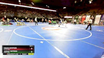 105 Class 1 lbs Quarterfinal - Macie Kempker, Blair Oaks vs Norah Watkins, Rock Port
