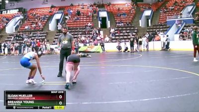 120 lbs Round 2 - Sloan Mueller, Mollitium Wrestling Club vs Breanna Young, Warrior RTC