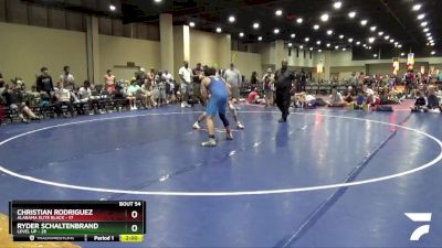 165 lbs Semis & 5th Wb (32 Team) - Christian Rodriguez, Alabama Elite Black vs Ryder Schaltenbrand, Level Up