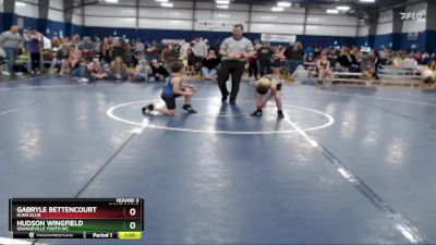 70-76 lbs Round 3 - Hudson Wingfield, Grangeville Youth WC vs Gabryle Bettencourt, Kuna Klub