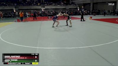 130 lbs Champ. Round 1 - Aiden Timmer, Adrian vs Angel Martinez, PEM (Plainview/Elgin/Millville)
