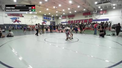 138 lbs Cons. Round 1 - Draco Martinez, Monster Garage vs Owen Finn, Los Alamitos High School