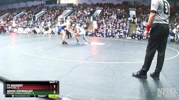 126 lbs Finals (8 Team) - Simon Dominguez, Detroit Catholic Central vs Ty Biggert, Hartland