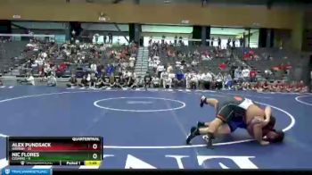 285 lbs Quarterfinals (8 Team) - Alex Pundsack, Harrah vs Nic Flores, Cushing