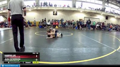 92 lbs Champ. Round 3 - Aven Dickerson, Castle Wrestling Club vs Harper Lee, Garrett Wrestling Club