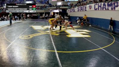 144 lbs Quarterfinal - Tripp Mabry, Cheraw vs Quinton Gerstenacker, Chesnee