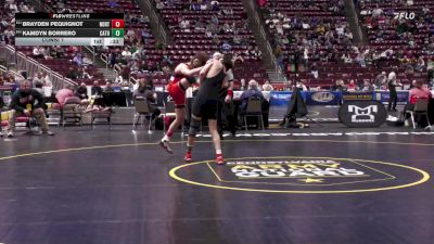 127 lbs Consi 1 - Brayden Pequignot, North Penn-Liberty vs Kamdyn Borrero, Cathedral Prep