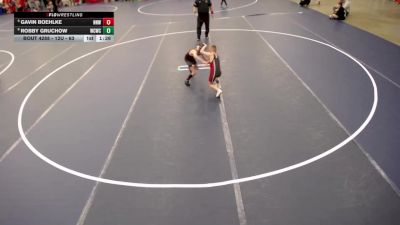 12U - 63 lbs Cons. Round 4 - Gavin Boehlke, No Nonsense Wrestling vs Robby Gruchow, West Central Wrestling Club