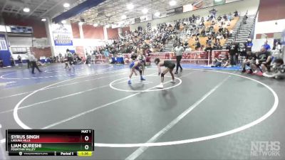 120 lbs Quarterfinal - Liam Qureshi, Fountain Valley vs Syrus Singh, Laguna Hills