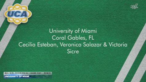 University of Miami [2026 All Girl Division IA - Game Day Semis] 2026 UCA & UDA College Cheerleading and Dance Team National Championship