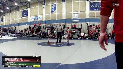 59 lbs Round 1 (4 Team) - Joseph Brown III, Bulldog Premier Wrestling Club vs Luke Bolt, Center Grove Wrestling Club